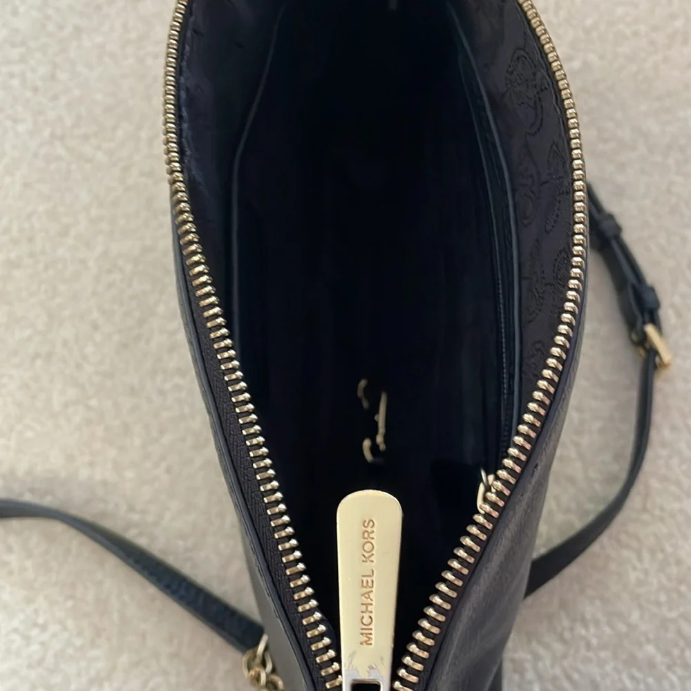 Michael Kors Black and Gold Crossbody Bag